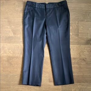 Banana Republic Stretch Wool Blend Mid-Rise Lined Career Pants Black 10